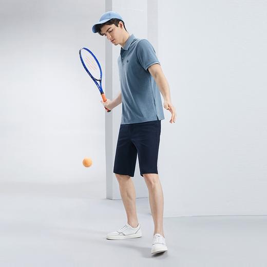 【不变形领】【凉感速干】柒牌polo衫短袖男2024夏季薄款时尚字母满印休闲上衣	126T70740 商品图3
