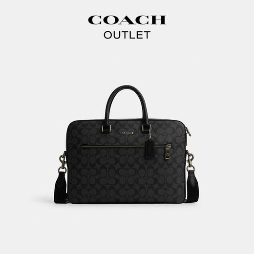 【自营】coach/蔻驰  男士经典标志老花ETHAN纤巧型公文包 CR270 QBLWO 商品图5