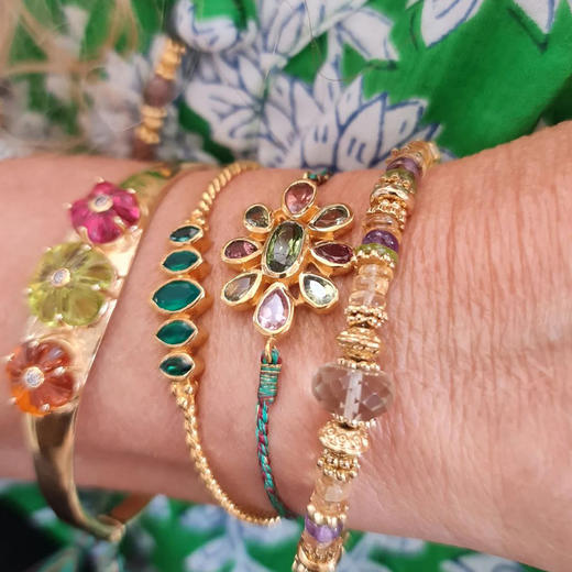 北京仓｜Leticia Ponti-Jonc Iris-三色 花朵 手镯［法国设计师］ 商品图1