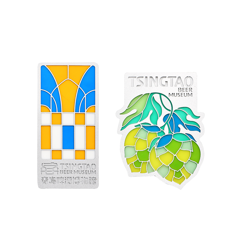 【青岛啤酒博物馆】手金属德式花窗啤酒花书签冰箱贴 青岛啤酒 官方文创