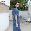 佐尔美夏季新款 时尚牛仔配色桑蚕丝连衣裙女E32LS90 商品缩略图3