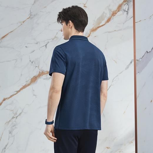 【高端系列】柒牌男士polo衫短袖夏季新款提花肌理度假风休闲上衣	126T70940 商品图1