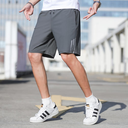 【冰丝短裤】【DSK】大依优型大码冰丝弹力五分裤短裤大号加肥加大夏季薄款松紧腰宽松运动短裤透气 商品图4