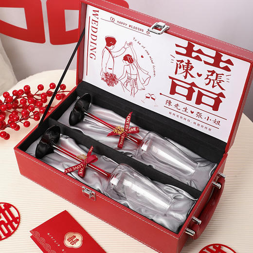 新婚结婚礼物香槟红酒杯礼盒 商品图0