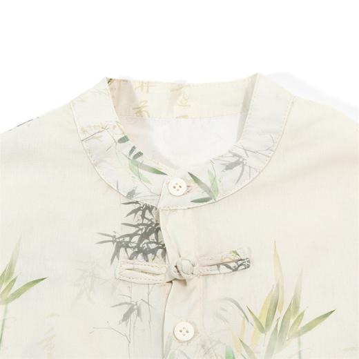 贝贝怡童装男童纯棉套装三件套夏季新款衬衫中国风t恤五分裤夏装 商品图4