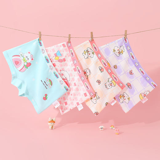 女童内裤A类纯棉平角裤中大童小童女孩少年学生A类四角儿童内裤女 商品图3