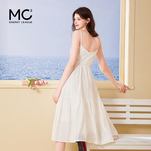 mc2法式水溶刺绣蕾丝吊带连衣裙女2024夏季新款韩系度假风小个子 商品图2