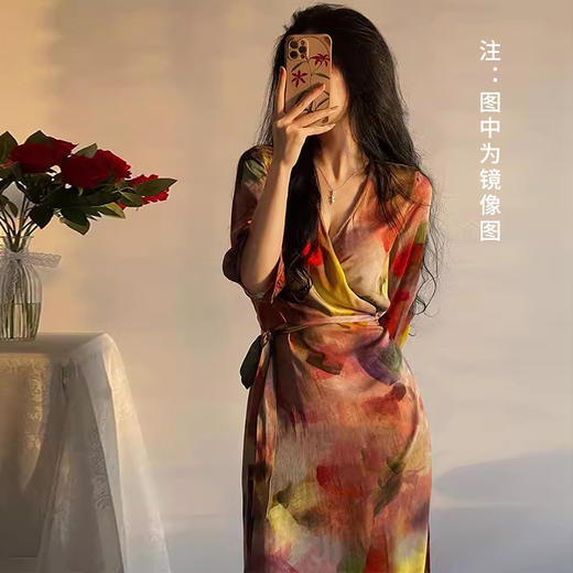 裁缝学苑AS250新款复古V领连衣裙纸样女装系带裙子服装打板样板图纸 商品图1