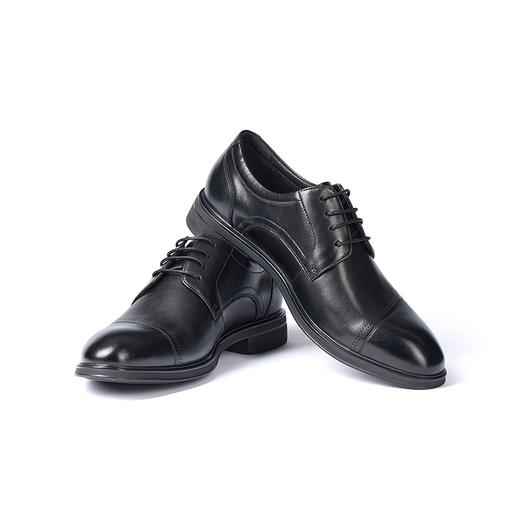 柒牌男士低帮商务正装鞋2024秋季新款透气真皮中青年黑色西装皮鞋	127X70240 商品图1