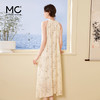 mc2国风暗纹竹节挂脖连衣裙（配腰绳）女装2024夏季新款温柔气质 商品缩略图2