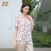 佐尔美佐尔美夏季新款 气质碎花桑蚕丝衬衣短袖女E32CS16 商品缩略图1