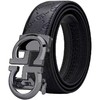 父亲节礼物【礼盒合金字母皮带男】自动扣牛皮压花腰带 休闲商务裤配饰 商品缩略图3