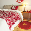 中式风高端结婚百喜盖毯红色 商品缩略图1