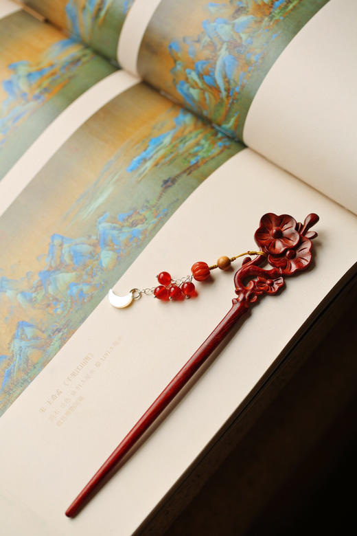 【青山特惠】小叶紫檀【桃夭】发簪 s50 商品图1