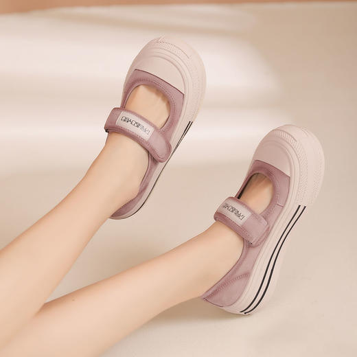 西村名物2024新款气质平底圆头厚底丑萌真皮休闲女鞋通勤单鞋女T24AE13981 商品图4