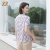 佐尔美夏季新款 气质百搭桑蚕丝短袖衬衣女E32CS75 商品缩略图4