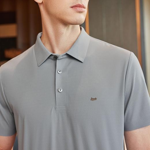 【高端系列】柒牌男装短袖POLO衫男夏季新款商务休闲弹力翻领T恤	126T73250 商品图2