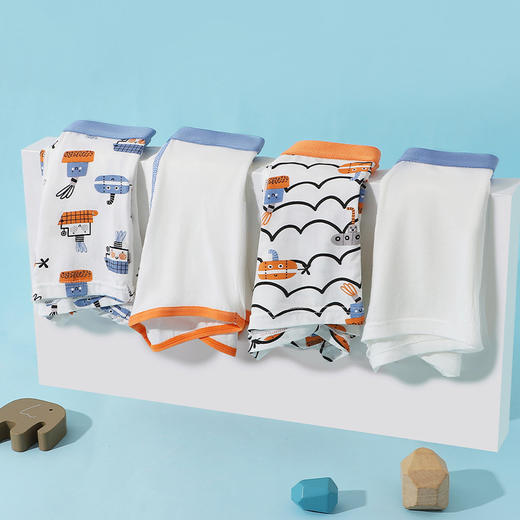 男童莫代尔内裤A类抑菌少年平角裤中大童小童男孩四角儿童内裤男 商品图1