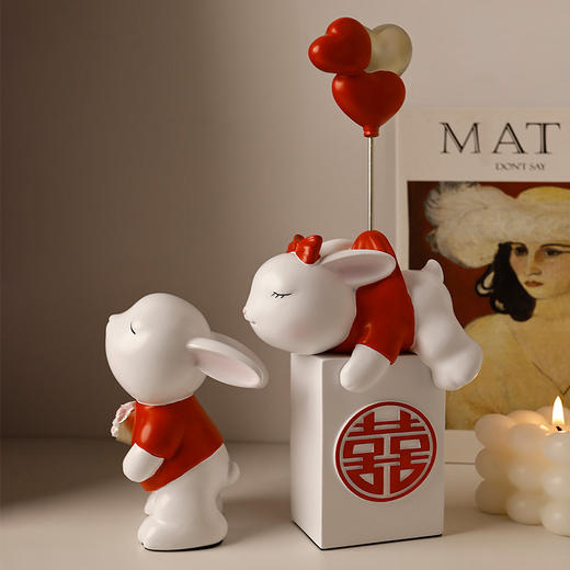 贝汉美可爱情侣兔子摆件结婚礼物 商品图2