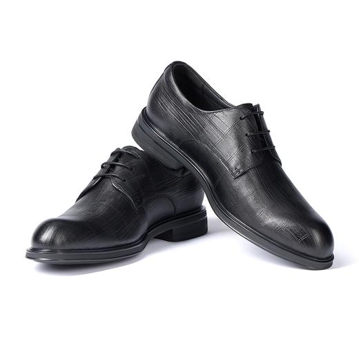 柒牌男鞋2024秋季新款男士商务正装真皮透气系带圆头黑色西装皮鞋	127X70260 商品图1