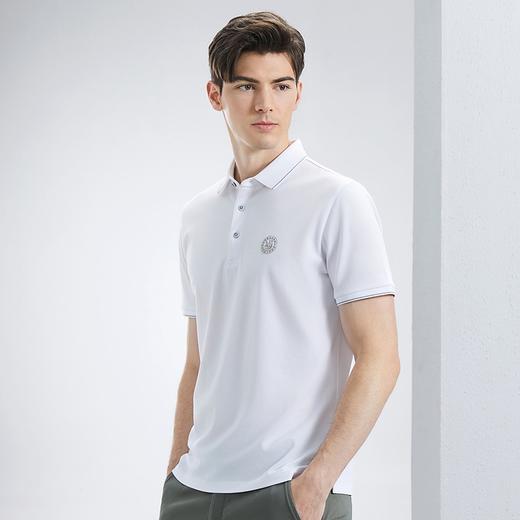 【不变形领】【凉感速干】柒牌polo衫短袖男夏季新款商务休闲轻薄透气翻领上衣	126T70590 商品图1