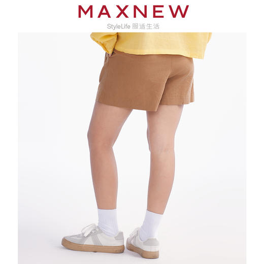 【短裤】“国麻系列”柔软亲肤透气透湿麻感A字高腰短裤 1N2224203 商品图2