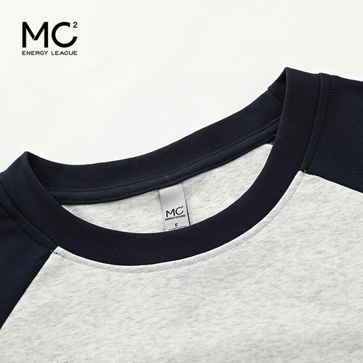 女装圆领袖子拼色圆形复古印花T恤-8827T4222022 商品图1