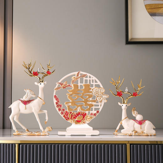 新婚礼物送新人情侣客厅玄关酒柜摆件 商品图3