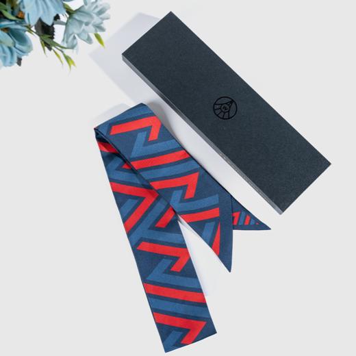 五粮文创-丝巾 （蓝红色）*1条 商品图0