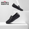 柒牌商务休闲皮鞋男士真皮透气时尚百搭软面一脚蹬黑色懒人鞋单鞋	127X70200 商品缩略图0