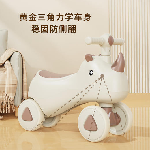 【滑行助步，畅骑乐行！】儿童滑行车1-3岁 男女宝宝学步车 婴儿学步滑行车 防侧翻四轮溜溜车 儿童平衡车-QQ 商品图2
