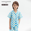 TeenieWeenie Kids小熊童装夏男女童纯棉混色宽松格纹套装TKYA246571N 商品缩略图1