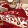 轻奢结婚四件套中式印花高级感红色被套喜庆新婚 商品缩略图3