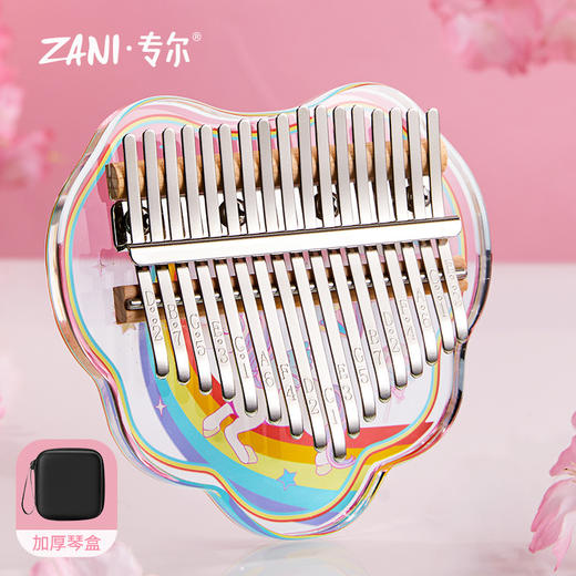 【拇指琴三分钟就能学会一首歌】ZANI拇指琴卡林巴21音亚克力水晶，数字刻音琴健优化下压弧度，升级就弹不痛手kalimba拇指琴钢琴小乐器手指琴生日六一礼物QQ新年礼盒年货礼盒 商品图5