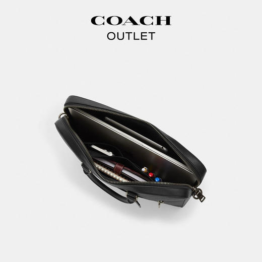 【自营】coach/蔻驰  男士经典标志老花ETHAN纤巧型公文包 CR270 QBLWO 商品图2