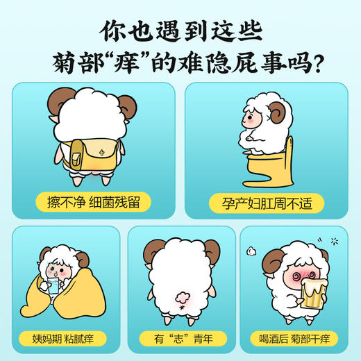 【内购专享】马应龙小羊湿厕纸止痒清洁80抽 商品图1