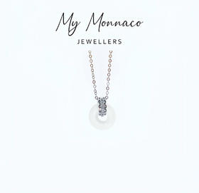 L坠链均925银 平安扣项链带证书时尚百搭 金银两色