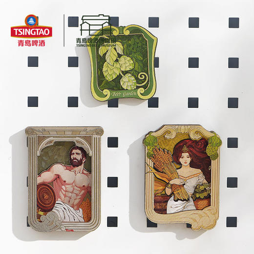【青岛啤酒博物馆】酒神啤酒花木质冰箱贴文创纪念品  青岛啤酒 官方文创 商品图1