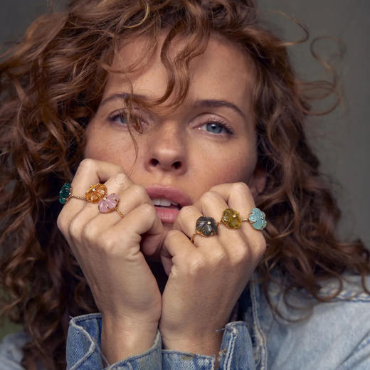 北京仓｜Leticia Ponti-Bague Iris-拉长石 花朵 戒指［法国设计师］ 商品图2