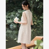 新中式国风流苏肌理剪花连衣裙女无袖收腰A摆连衣裙V1741526/V0050538 商品缩略图4