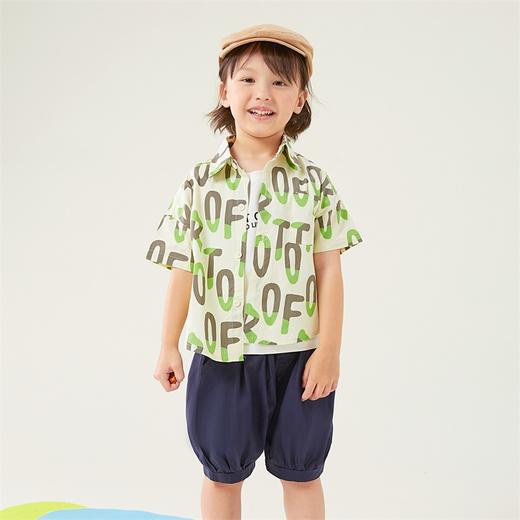 贝贝怡儿童套装衬衫2024夏装新款纯棉背心男童宝宝T恤短裤三件套 商品图9