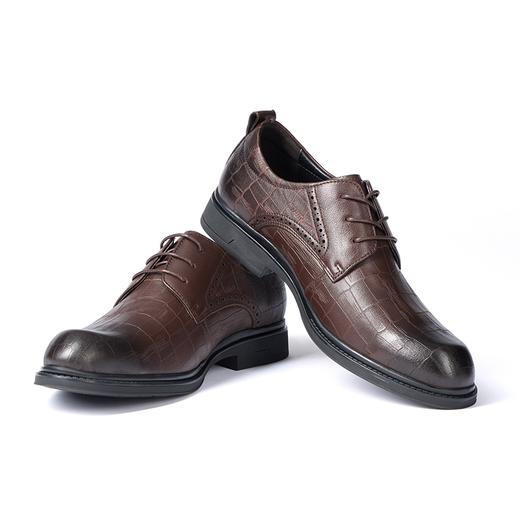 柒牌皮鞋男商务正装英伦风男鞋子低帮圆头系带男士真皮透气德比鞋	127X70290 商品图1