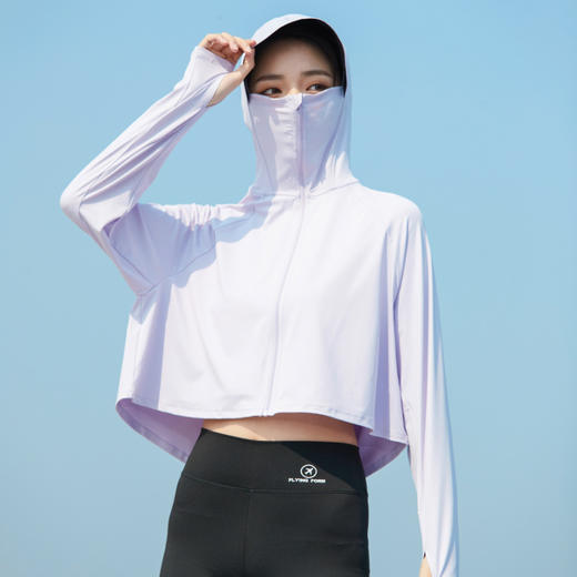 【冰凉轻薄，透气防晒~】黑胶帽檐防晒衣 女士冰丝连帽 透气外套 防紫外线 防晒服-QQ 商品图12