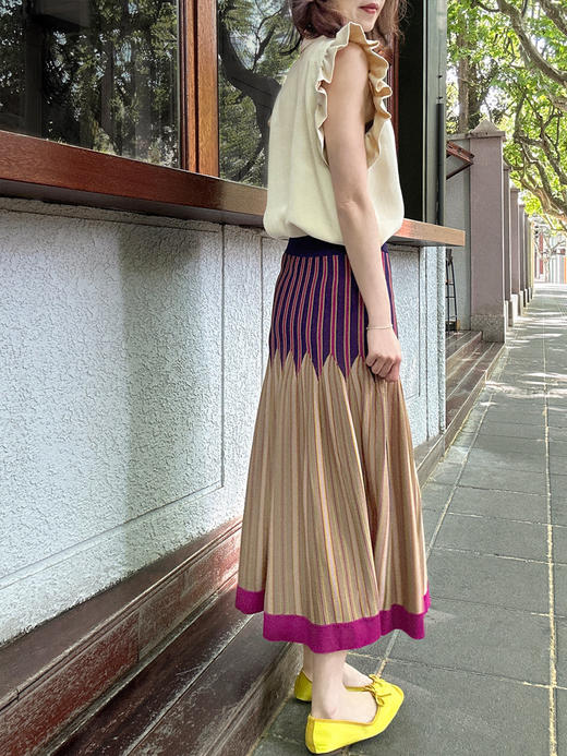 TYNVIE 中长针织半身裙 商品图1