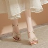 ZHR洋气超软外出凉鞋女2024新款夏季一字带绝美高跟鞋蝴蝶结女鞋 商品缩略图5