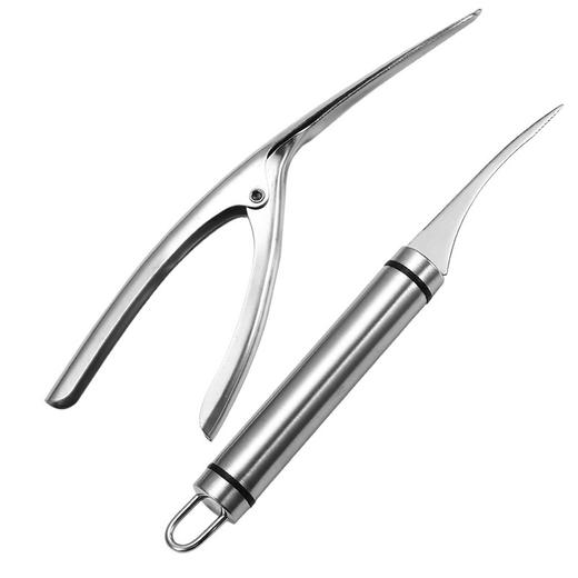 【超便携！不锈钢剥虾器】创意厨房小工具，小龙虾快速取壳虾线刀，使用快捷剥虾器L 商品图4