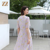佐尔美夏季新款 气质时尚渐变桑蚕丝中长连衣裙女E32LS76 商品缩略图4