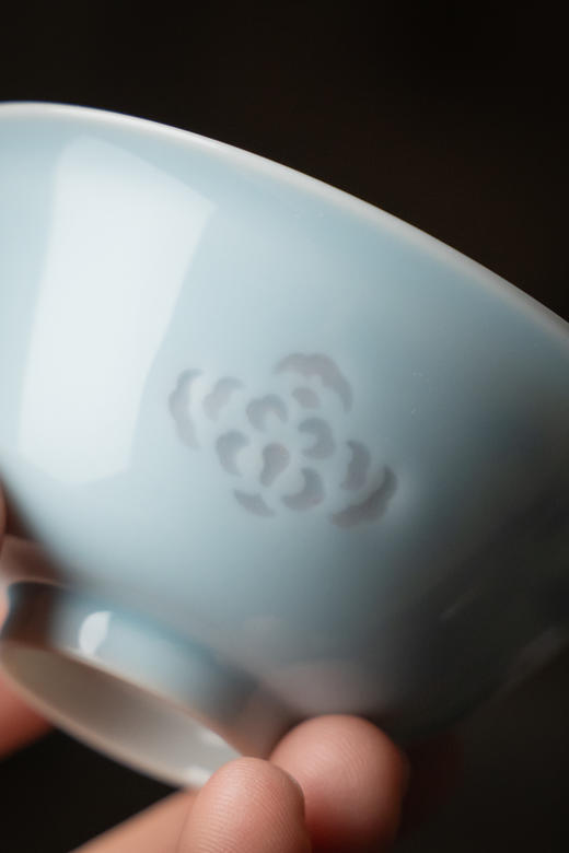 富玉窑  景德镇全手工青花玲珑缠枝内绘主人杯 品茗杯茶器 商品图4