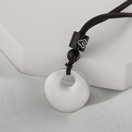 【宏艺珠宝】吉言平安扣挂坠·足银挂坠 商品图1