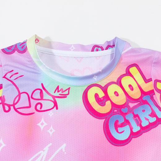 贝贝怡夏季新款女童冰感速干透气短袖T恤短裤运动套装 商品图4